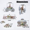 Sliding Pocket Door Hardware Top Hanger Rollers Wheels Assembly Fit