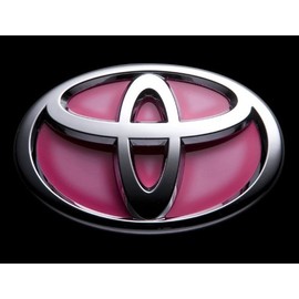 VALENTI TY-007P Ornament Plate Toyota Emblem Plate Size: 2.3 inches (58.5 mm) Flare Pink