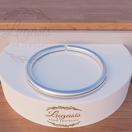 Silver Helix Hoop - Handmade 8mm Hoop - Hypoallergenic 18 Guage 925 Sterling Silver Cartilage Earring - Comfortable Silver Piercing Hoop