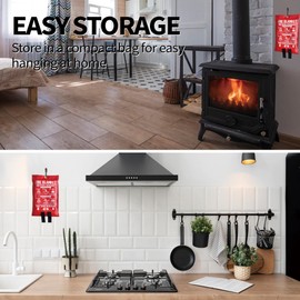 KingtooSize KingtooSize Fire Blanket for Kitchen and Home,40" x 40", Fiberglass Emergency Fire Blanket,4 Pack