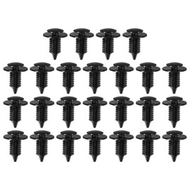 Partuto Car Door Panel Clips No.6505878AA - Car Inner Bumper Door Fender Fastener Rivet Kit - for Dodge for Ram 1500 2001 Plastic Black - 25 Pcs