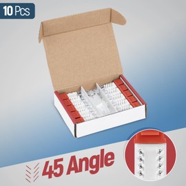 Everest Media Solutions 45° Angled CAT6 Keystone Jack in Orange - Slim Profile RJ45 Ethernet Connector - Compatible with 45° Angled Speed Termination Tool - 45Term (B0BL3GS7ZY) - 10-Pack