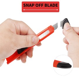 DIYSLEF Knife 16-Pack Box Cutter Retractable, Box Knife Perfect for Home, Office Use, Small 9mm Snap-off Blades Utility Knife for Cardboard, Cartons, Disposable Box Cutters Bulk for Work