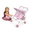 Badger Basket Double Doll Stroller - Foldable Tandem Stroller for