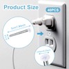 40pcs Extra Long Outlet Screws 6-32 x 2 Inch White
