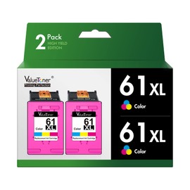 Valuetoner Remanufactured 61XL Ink Cartridges Replacement for HP Ink 61 HP 61XL High Yield for HP Envy 4500 4502 5530 Deskjet 1000 1056 1510 1512 1010 1055 OfficeJet 4630 Printer (2-Pack, Tri-Color)