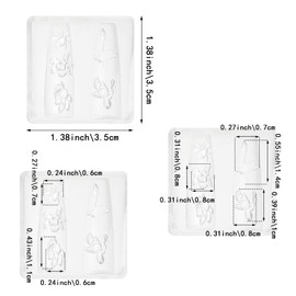 2 Pack 3D Lotus Flower Nail Design Nail Art Silicone Molds, Flowers Carving Template, Nail Tools, Classic Floral Lotus Leaf Nail Decor, Nail Accessories