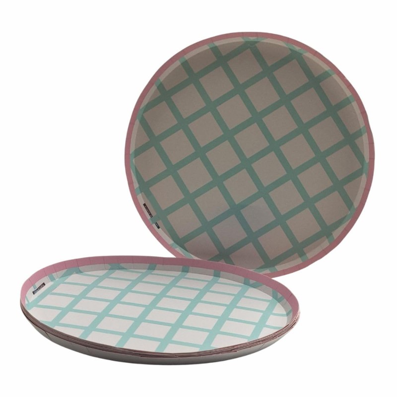 Patterned Paper Plates – 8 Pack 24cm Disposable Plates with