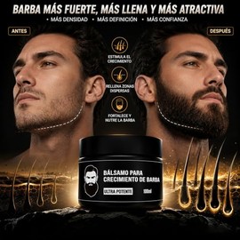 ALIYU Balsamo para Barba Hombres, Con Extracto de Bergamota y Aceite de Jojoba, Nutre y Apoya el Crecimiento Saludable de la Barba, Kit de Cuidado par
