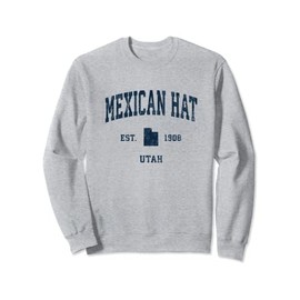 Mexican Hat Utah UT Vintage Athletic Navy Sports Design Sweatshirt