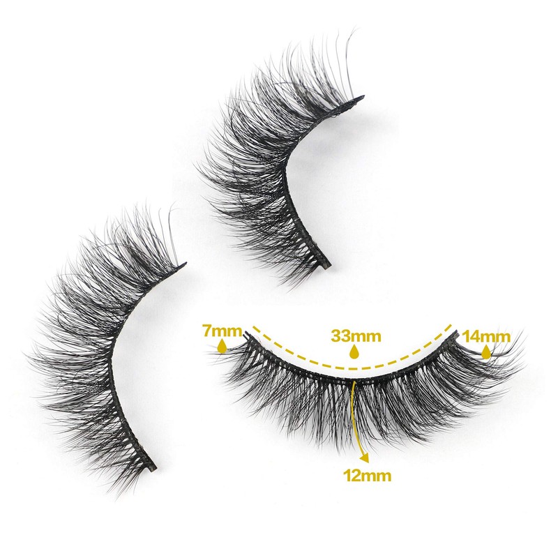 JIMIRE 10 Pairs Fake Eyelashes Fluffy Natural False Lashes Cat-Eye