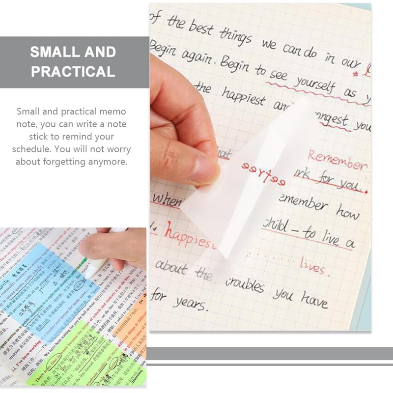 Operitacx 6 Books Colorful Sticky Notes Sticking Memo Pads Self-stick