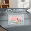 5 Pcs A5 Plastic Zipper Budget Binder Pockets,A5 Size 6Hole