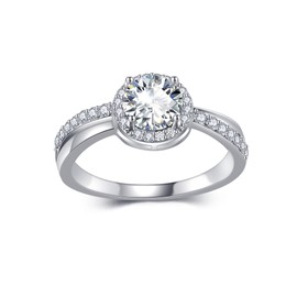 DAYLINLOVE 1ct Moissanite Rings For Women,1CT D Color VVS1 Clarity 925 Sterling Silver Ideal Jewellery Gift For Women (8)