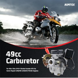 49cc Scooter Carburetor GY6 Four Stroke with Jet Upgrades