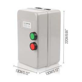 Magnetic Electric Motor Starter - 380V 11KW 25-45AMP - 15 HP 3 Phase Magnetic Starter for Motors (Button Switch)