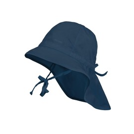 maximo Girls' Hat with Neck Protection, Drawstring, UPF 30+ - navy, size: 47
