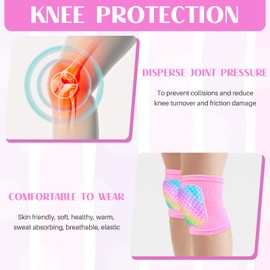 AuSletie Kids Knee Pad Volleyball Knee Pads, Soft Breathable Knee Pads for Girls Kids Knees Protective, Knee Pads for Volleyball Yoga Basketball Football Dance Yoga Wrestling Running Cycling