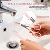 3Pack Eyebrow Scissors with Comb,Stainless Steel Eyebrow Trimmer Scissors with