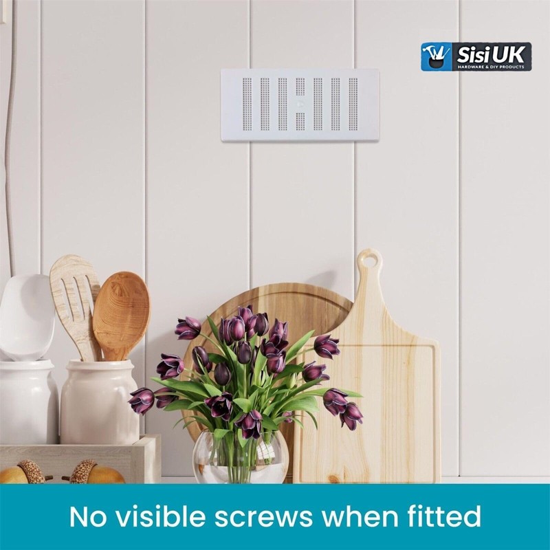 9 x 3 Adjustable Flyscreen Vents White Plastic Internal Vent