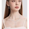 Elegant Bridal Jewelry Sets Clear Cubic Zirconia Wedding Necklace Earrings