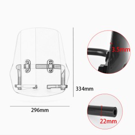 WOOGA CT 125 Windshield fit for Ho&nda Hunter Cub CT125 CT 125 Trail 125 Accessories 2020 2021 2022 2023 2024 Motorcycle Accessories Windscreen Wind Deflector (Clear)