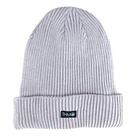 THMO Ladies Thinsulate Hat and Gloves Set Soft Chenille Ribbed Beanie Hat & Gloves for Women (One Size, Grey)