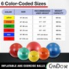 CanDo Inflatable Exercise Ball - Red 42", Durable Extra Thick