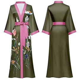 Grace Scarves Grace Art Kimono, Butterflies and Buds, Graphite