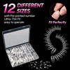 AIMEILI Long Stiletto Acrylic Nail tips Fake Nails, Pre-shape 504pcs