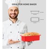 Ankway Rechteckig Silikon Brotbackform mit Teigschaber, 2er Set Anti haftende