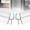Shower Door Bottom Seal, 2-Pack PVC Strips with Sweep 36"