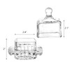 Frcctre 2 Pack Glass Butter Dish, Small Glass Butter Keeper
