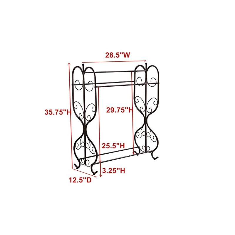 KB Designs - Freestanding Metal 3 Tier Towel Rack Stand