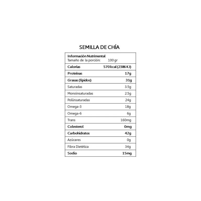 Chia Semilla Granel 1 Kilogramo