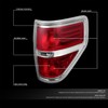 DNA MOTORING TL-ZTL-006-CHRD Pair of Red Polycarbonate Lens Tail Lights