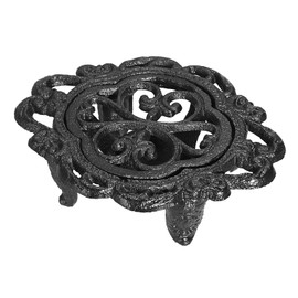 Sumnacon Cast Iron Teapot Warmer Dish Cups Heater Decorative Trivet with Tealight Holder - Rustic and Heavy Duty Tealight Candle Holder Stands - Elegant Food Warmer for Tea, Coffee, Milk