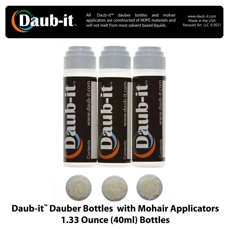 Daub-it Empty Bottle with Mohair Dauber Applicator - 3 Pack