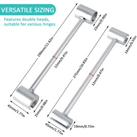 SEMGABO Door Opening Tool, Door Hinges, Door Hinge Adjustment Tool, Door Opener Tool Lock Opening Tool for Fire Door, Cleanroom Doors, Security Doors (14 + 18 + 23 + 25 mm)