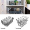 Home-Complete Nesting Storage Bins Stackable Wire Baskets, Set of 2,
