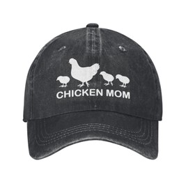 ZVUZVO Chicken Mom Hat,Chicken Gifts for Women,Farm Baseball Hat Adjustable Embroidered Farmer Baseball Cap.Chicken Mom