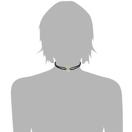 Women's Choker Necklace, Velvet Choker with O-Ring Gothic Necklace Silver Black Adjustable Necklace for Women Girls, Cubic Zirconia, No Gemstone