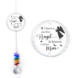 GIFTELIX Memorial Suncatcher - Mom Sympathy Mother Loss Sympathy Gift - Rainbow Crystal Prism - Bereavement Keepsake - Mother Tribute Gift - Daily Remembrance