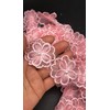 PEPPERLONELY 1 yarda 18 piezas de cinta bordada con flores