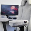 Arozzi アームレストパッド Memory Foam Armrest Pads Gray アームピロー メモリーファーム採用 調整可能なゴムバンド付属