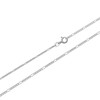 NKlaus Figaro Chain Necklace Thin 925 Sterling Silver Diamond-Coated 1.5