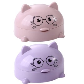 Soap Holder, Soap Container with Lid, Cute Cartoon Soap Case Holder with Cover, Portable Plastic Soap Container Box for Home Shower Outdoor Camping, Home Storage Organization