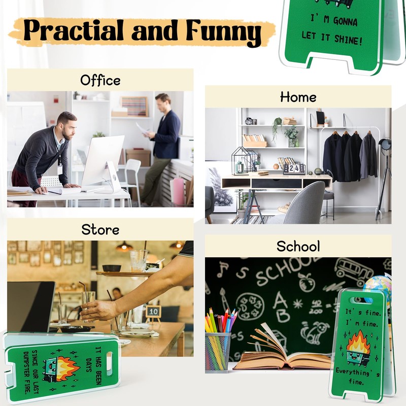 AmazingSpark Dumpster Fire Desk Accessories Dumpster Fire Sticky Note Holder