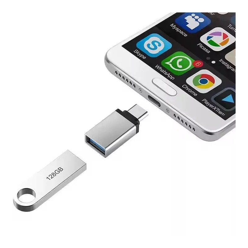 Unbranded 5 Pieces USB-C to USB Adapter - Pink