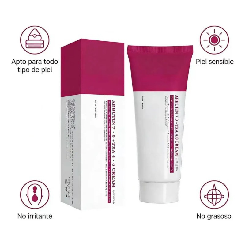 Crema De Arbutina 7% + Ácido Tranexámico Al 4%, 2unidad